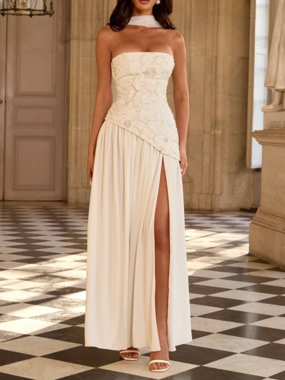 Babyboo Annelise White Maxi Dress